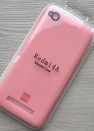 Силіконовий рожевий чохол для Xiaomi Redmi 4a в упаковці