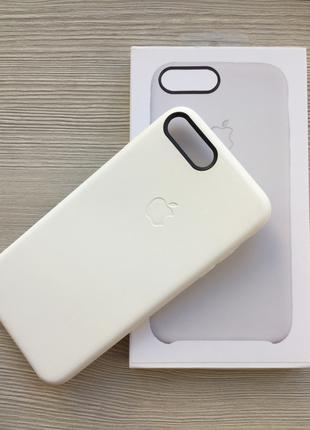 Белый чехол Apple iphone 7+/8+ под кожу