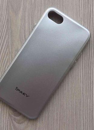 Чехол накладка силиконовая iPAKY для iPhone 7/8 Silver