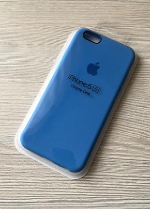 Силиконовый голубой чехол для iphone 6/6s в упаковке