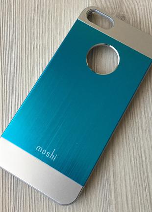 Чехол Moshi для Iphone 5/5s голубой с ободом