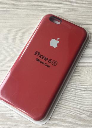 Гранатовый чехол для iphone 6 6S в упаковке микрофибра + soft-...