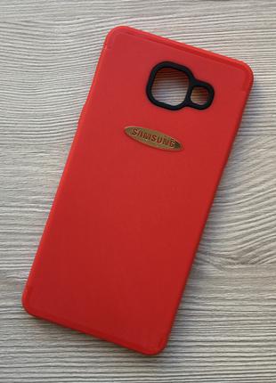 Матовый красный чехол для Samsung Galaxy A5 A510 2016 года сил...