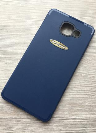 Матовый синий чехол для Samsung Galaxy A7 A710 2016 года силик...