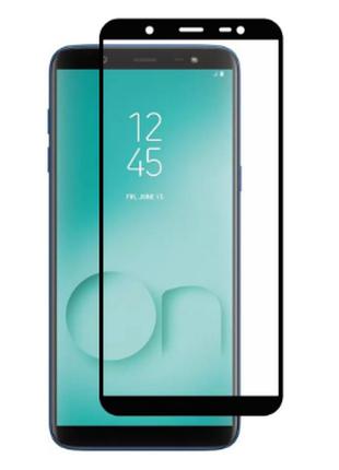 Защитное черное стекло 2.5D Full Glue Samsung J8 J810 2018