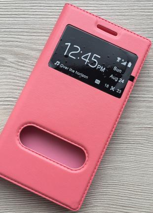 Чехол-книжечка под кожу Samsung Galaxy S4 i9500 персиковый на ...