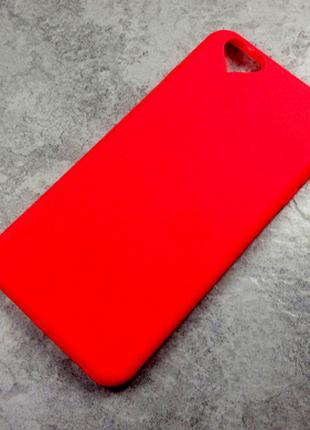 Красный силиконовый чехол iphone 7/8 с заглушками