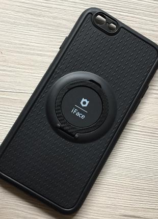 Черный резиновый чехол "IFace" для iphone 6/6S