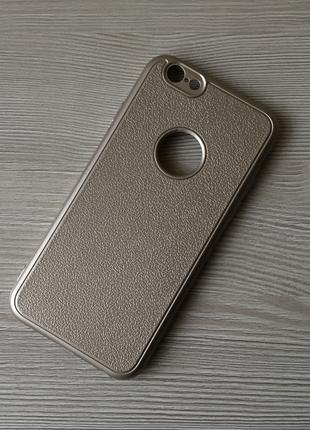 Золотой матовый силиконовый чехол iphone 6/6S в упаковке