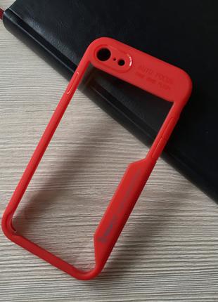 Чехол для Apple iphone 7/8 Auto Focus с красным ободом