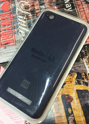 Силиконовый синий тёмно-чехол для Xiaomi Redmi 4a в упаковке