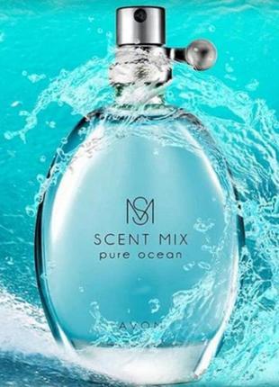 Туалетная вода avon scent mix pure ocean океан свежесть голубо...