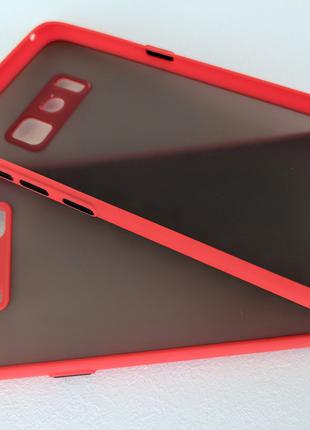 Противоударный матовый чехол для Samsung Galaxy S8 Красный