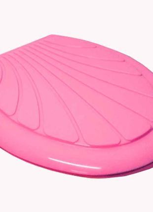 Сидіння з кришкою на унітаз Люкс рожеве (43*36см) ТМ КОНСЕНСУС