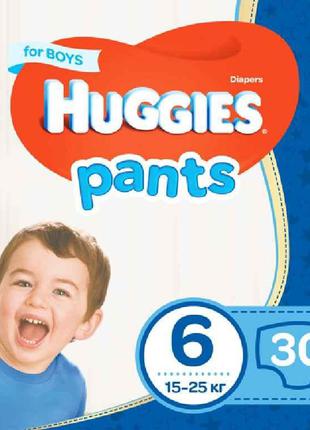 Підгузки-трусики Pants №6 Jumbo для хлопчика 30шт ТМ HUGGIES