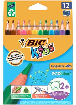 Олівці кольорові Кідс Єволюшн , 12 шт bc82902912 ТМ BIC