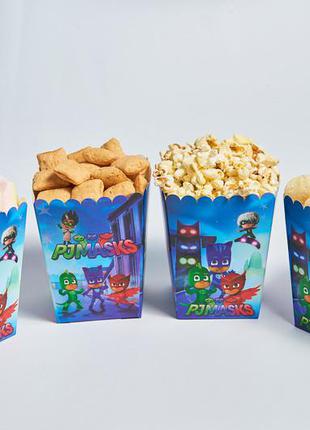Коробка для попкорна , сладостей в стиле  " герои в масках "