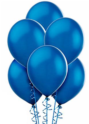 Кулька повітряний синій металік , 26см.