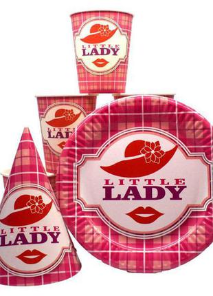 Набор  " little lady ( литл леди ) " тарелки -10 шт. стаканчик...
