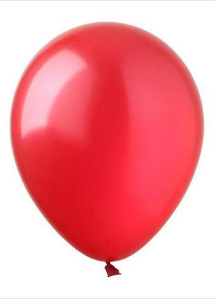 Кулька повітряний червоний металік , 26см.
