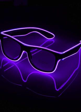 Светящиеся неоновые LED очки Ray Ban для вечеринки