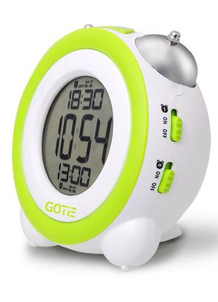 Электронный будильник Gotie GBE-200Z белый-зеленый