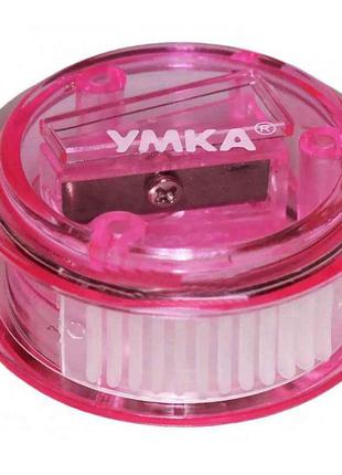 Чинка з контейнером кругла рожевий ТЧ66-12 ТМ КИТАЙ