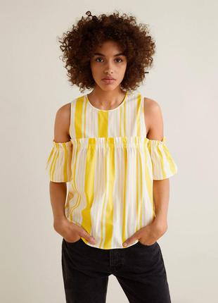Легкая, летящая блуза, футболка mango, l, 40 размер