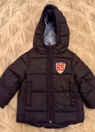 Зимова куртка пуховик benetton 74-80 1-1,5 роки для хлопчика