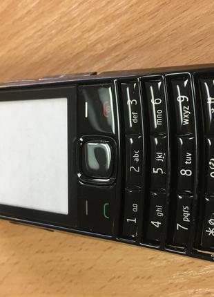 Корпус для Nokia X2-02 повний чорний із клав/без клавіатури