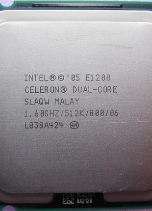 Процесор Intel Celeron Dual-Core E1200 1.60 GHz/512K/800 (SLAQW)