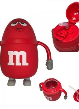 Термос детский с трубочкой 250 мл M&Ms; Red