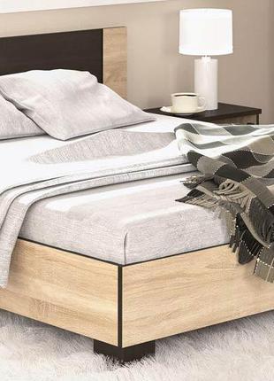 Кровать Мебель Сервис Вероника 160х200 с ламелями Дуб самоа + ...