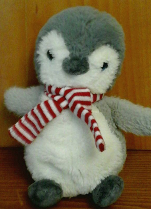Пингвин в шарфе мягкая игрушка привезён с Европы