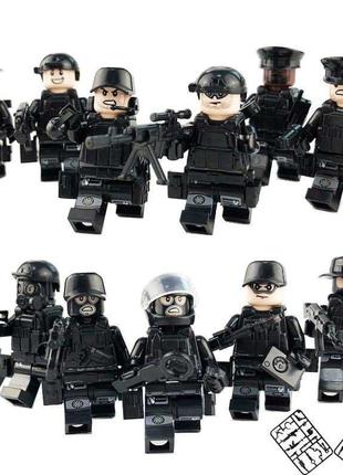 Наборы конструкторы фигурки человечки SWAT спецназ для лего lego