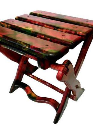 Раскладной стул ручной работы,  цвет микс
