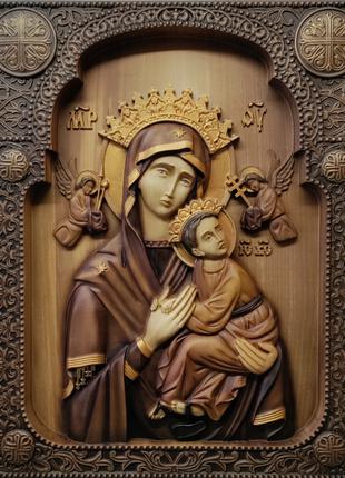 Ікона "Божої Матері Неустанної Помочі", ікона з дерева 43х34см.