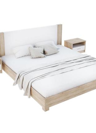 Кровать Мебель Сервис Маркос 160х200 с прикроватными тумбочкам...