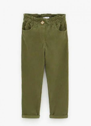 Вельветовые брюки с эластичным поясом zara на 13-14 лет