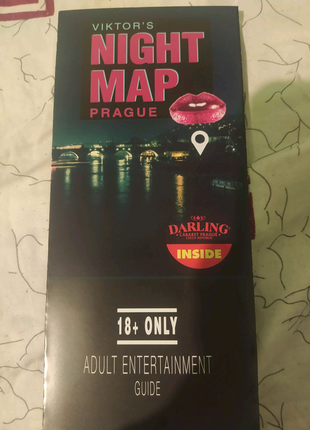 Буклет "Ночная карта Праги" сувенир Чехия