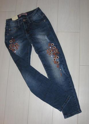 Классные джинсы весна в размере 10-16 лет для девочек