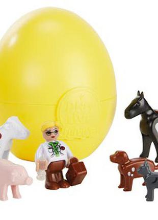 Игровой набор-сюрприз ветеринар playtive vet с фигурками в яйце.