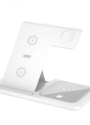 Док-станция XO 15W Quick Charge 3в1 для iPhone/Samsung/Apple Watc