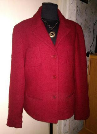 Шерстяной жакет-пиджак с карманами,woolmark