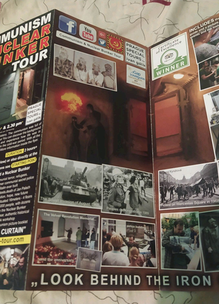 Буклет "Тур по ядерному бункеру" сувенир Чехия подземелья Праги