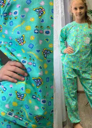 Пижама на девочку хлопковая с начесом