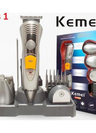 Машинка для стрижки волос бритва триммер для бороды Kemei KM-5...