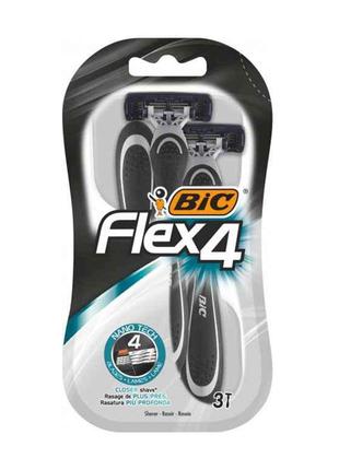 Однор. станок BIC Flex 4 для гоління (3шт.в бл.) ТМ BIC