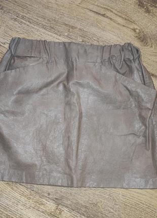 Базовая кожаная юбка zara размер m