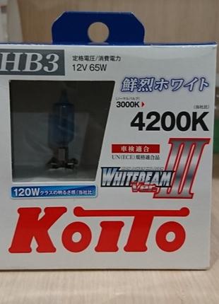 Лампа KOITO - P0756W WhiteBeam III (4200К) HB3 2шт